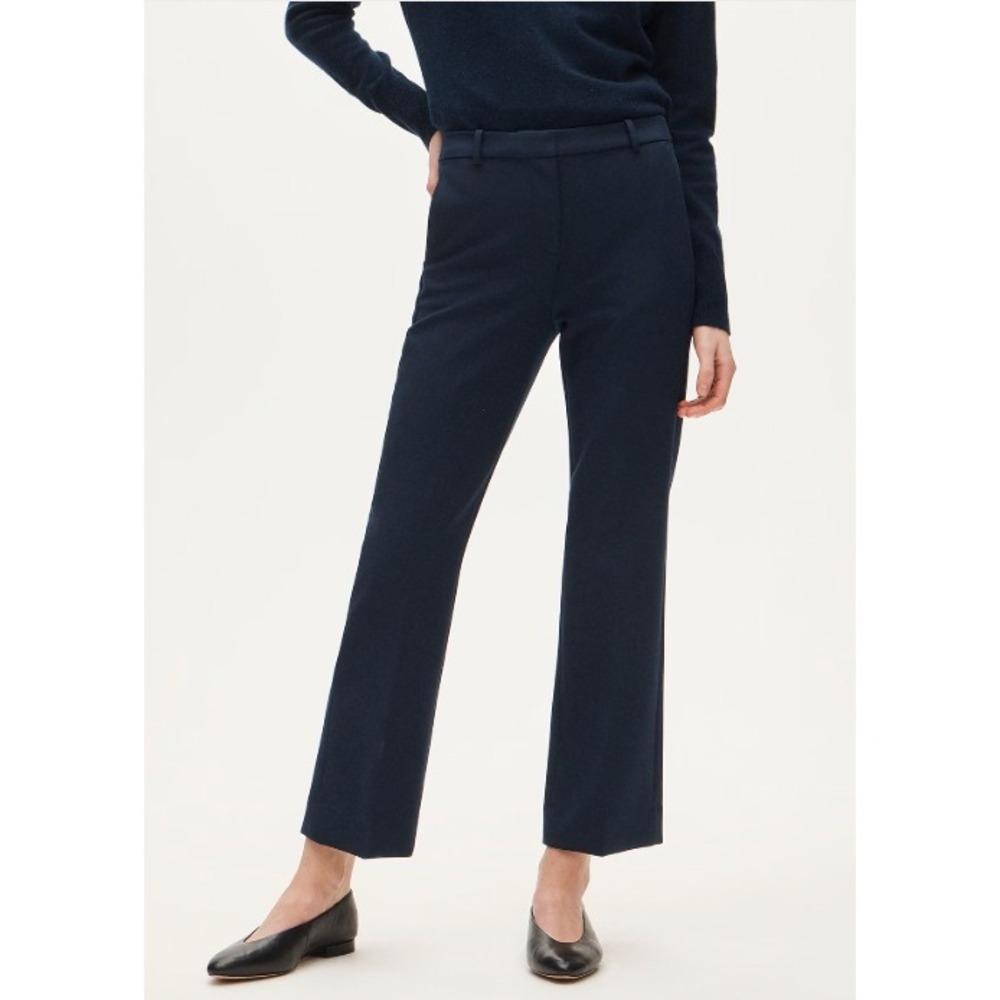 NEW J.Crew Kaya Navy Blue Straight Leg Ankle Pants Size 4P Classic Tailored
